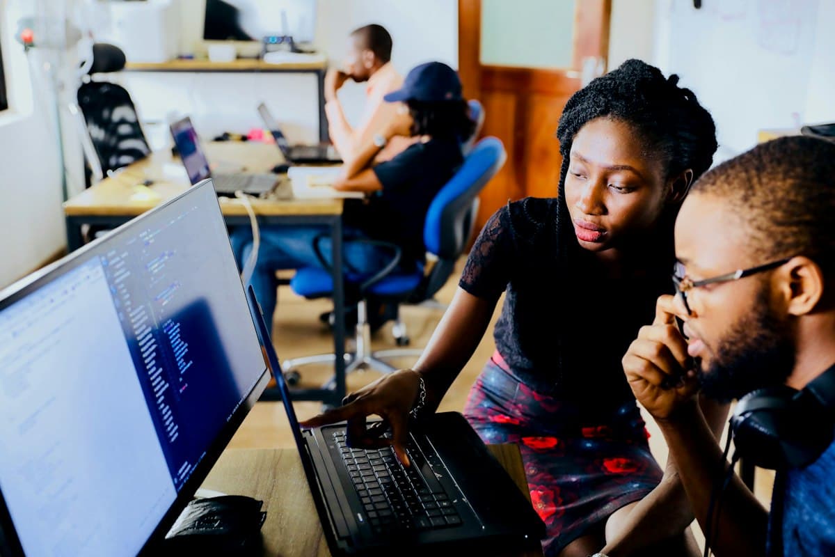 Team reviewing an AI customer support agent